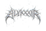 The stylized pearl metallic logo for the brand Alykxxir in a sharp, aggressive font, set against a solid black background with water droplets dripping from the letters.